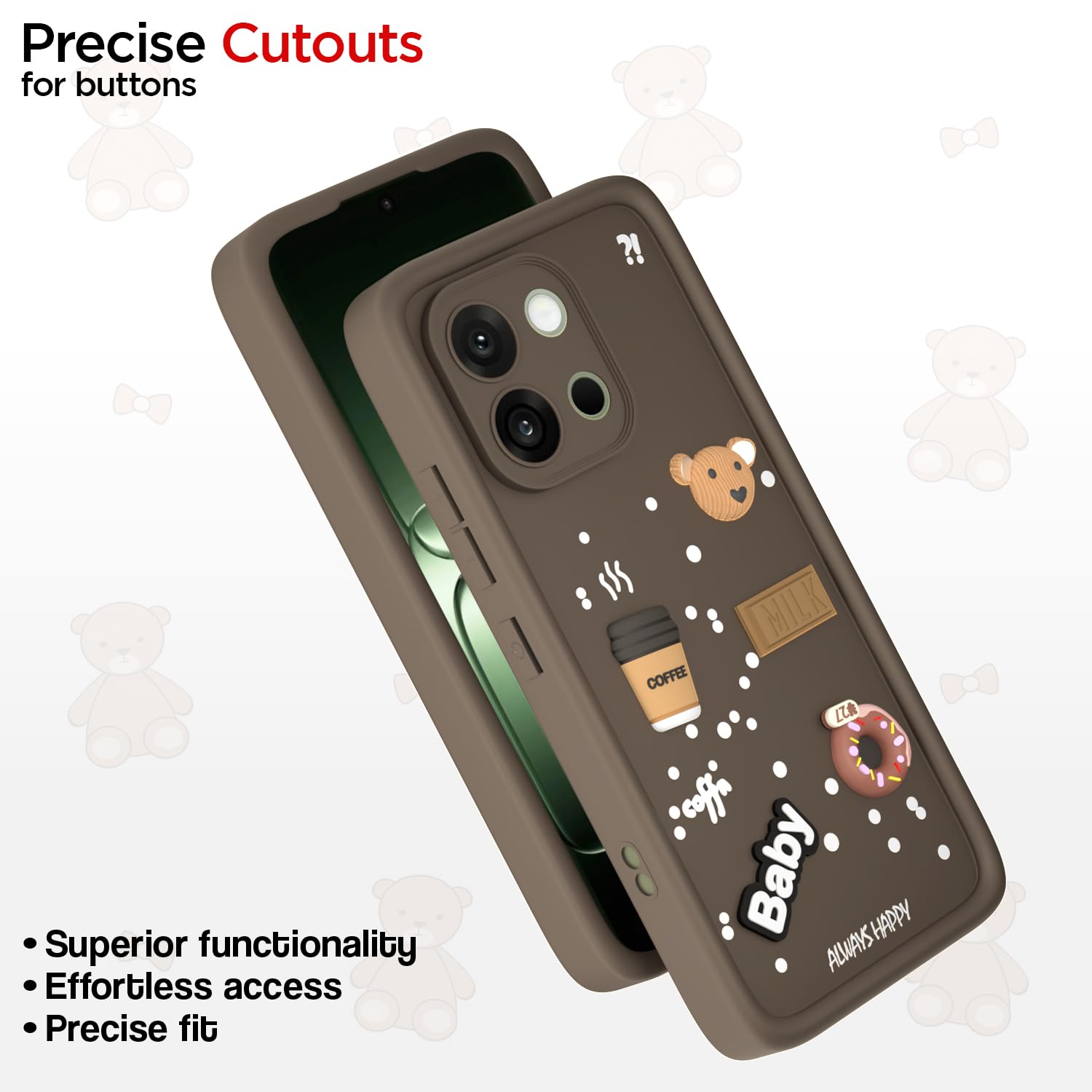 Brown Silicone mobile back cover for OnePlus 13S 5G/3D – Pikkme – photo 6