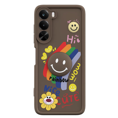 Realme P4x 5G Smile Rainbow mobile cover in brown by Pikkme – photo 7