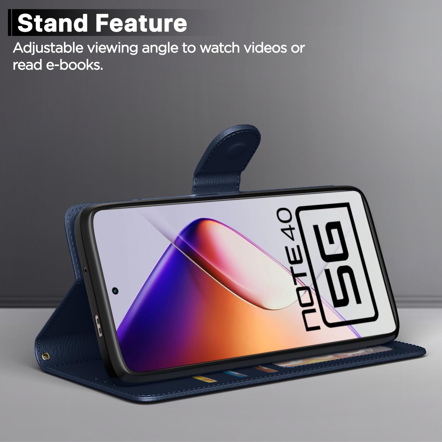 Pikkme Infinix Note 40 5G Wallet blue wallet flip cover – photo 3