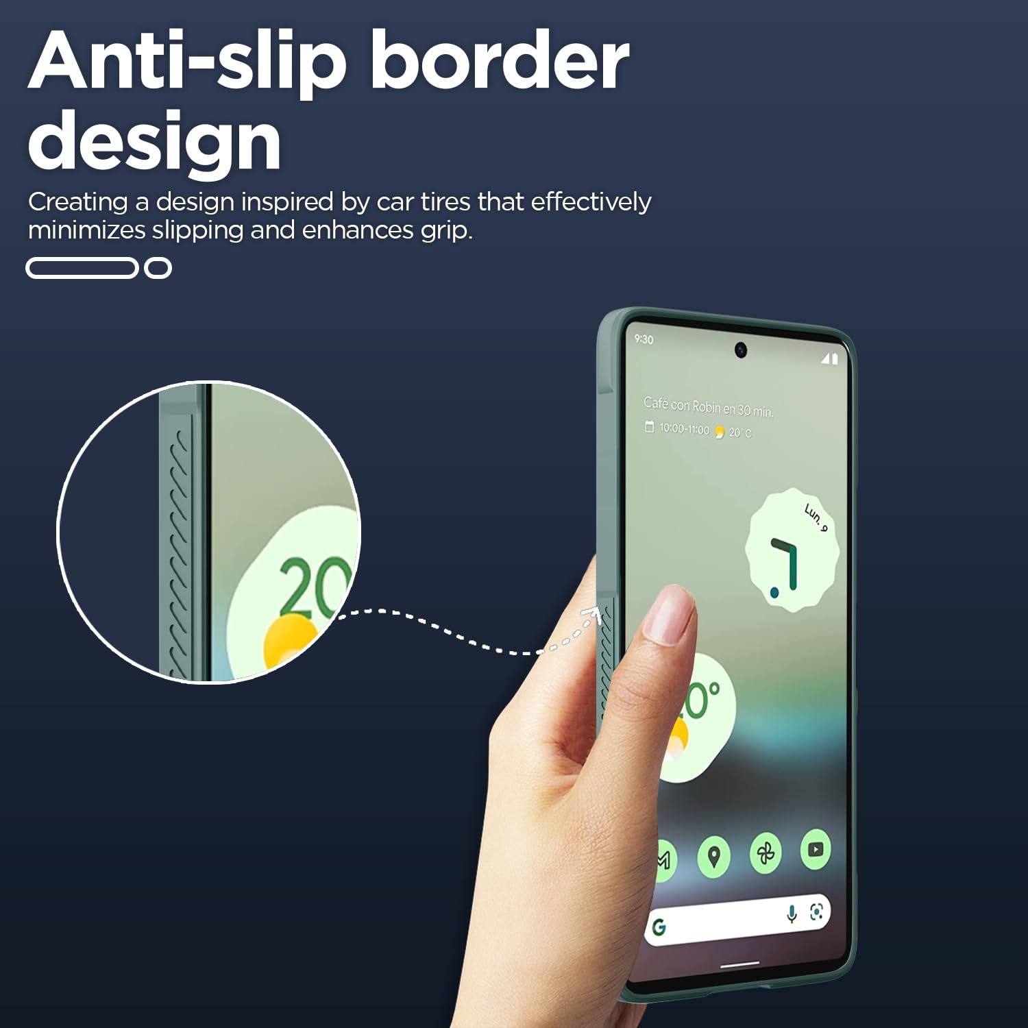 Pikkme Google Pixel 6A Liquid Silicone green mobile back cover – photo 4