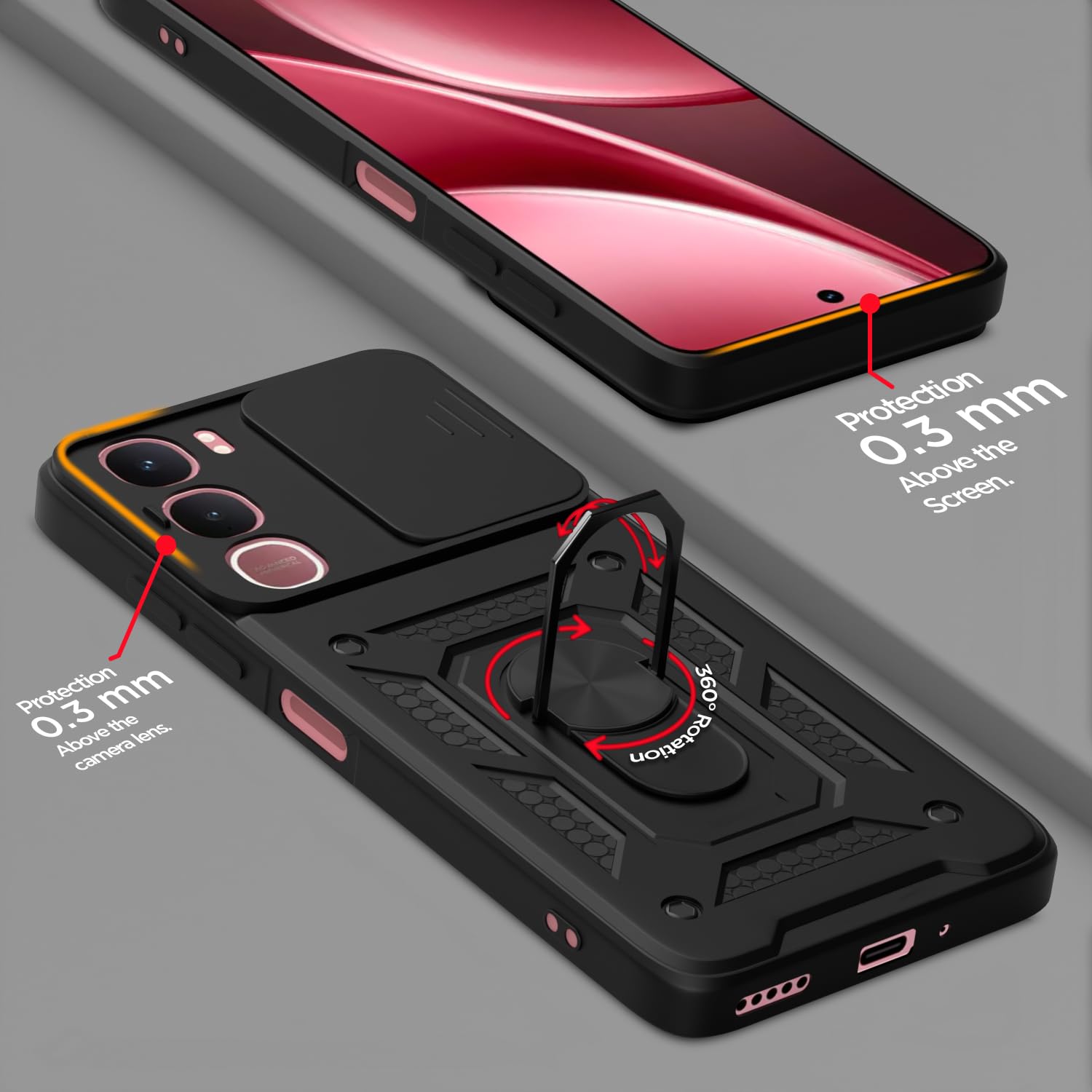 Vivo Y31 5G/360 back cover in black by Pikkme – photo 4