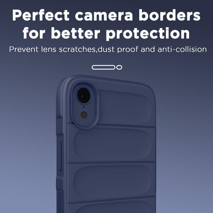 Pikkme iPhone Xr ZigZag Soft matte Liquid Silicone Back Cover (Blue)