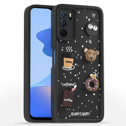 Black back cover for Oppo A16/3D – Pikkme
