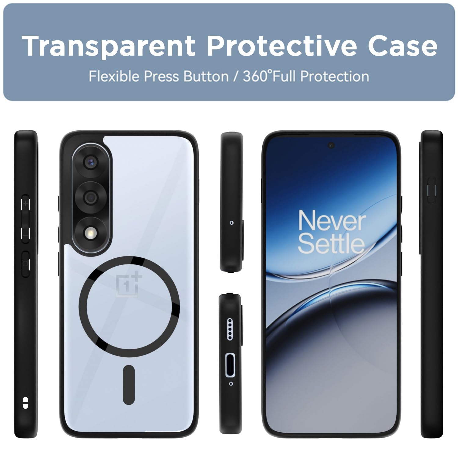 Black mag-safe mobile cover for OnePlus Nord 5 5G – Pikkme – photo 2