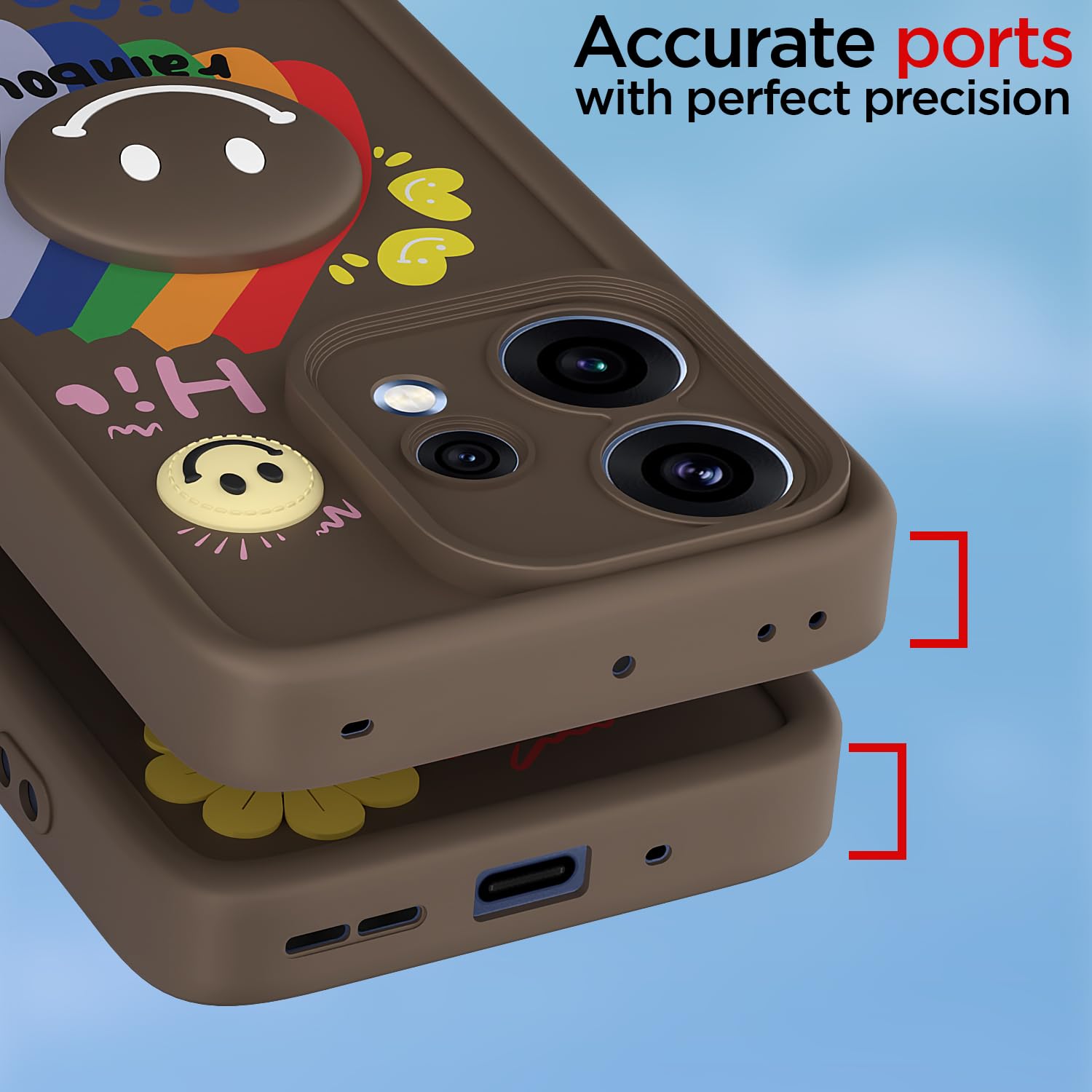 Pikkme brown phone cover for Oppo Reno 15F 5G – photo 4