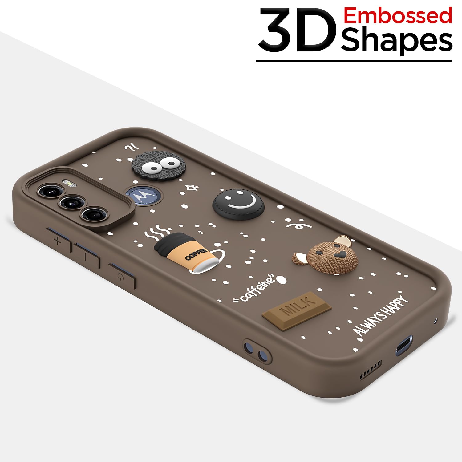 Pikkme Moto G60/G40 Fusion/3D Silicone brown phone cover – photo 3