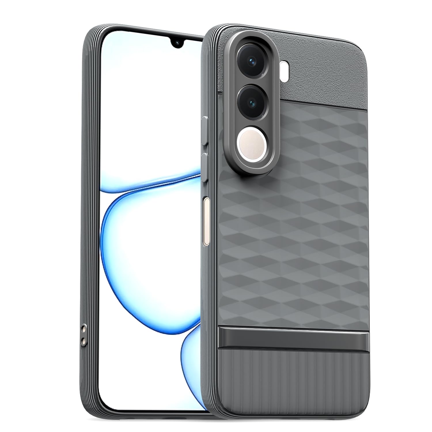 Realme C100x Silicone mobile back cover in grey by Pikkme