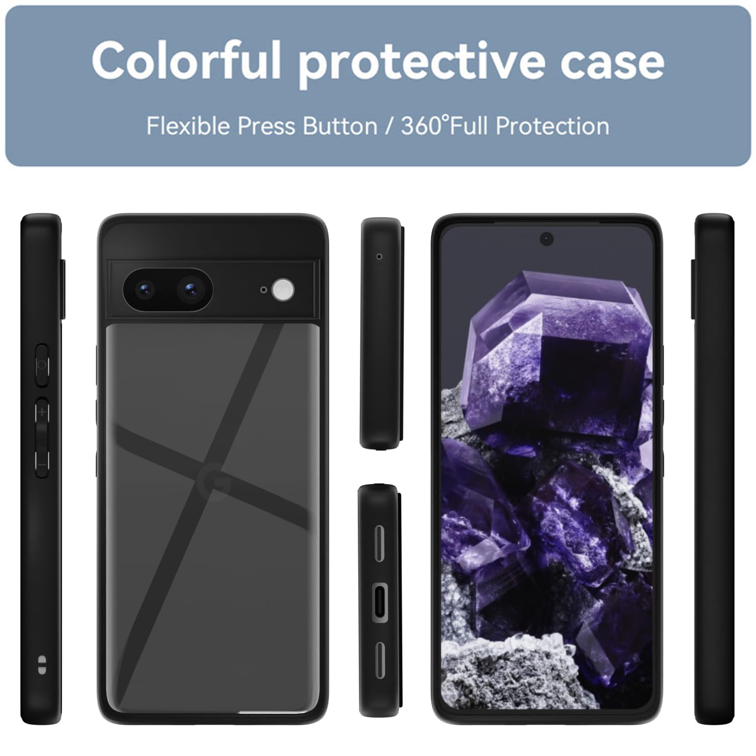 Black mobile back cover for Google Pixel 8 – Pikkme – photo 2