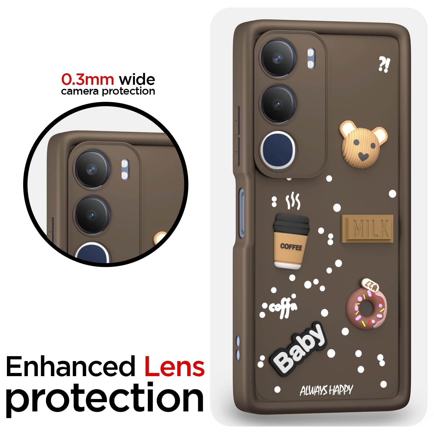 Brown Silicone mobile back cover for Vivo Y29/Y19s 5G – Pikkme – photo 5