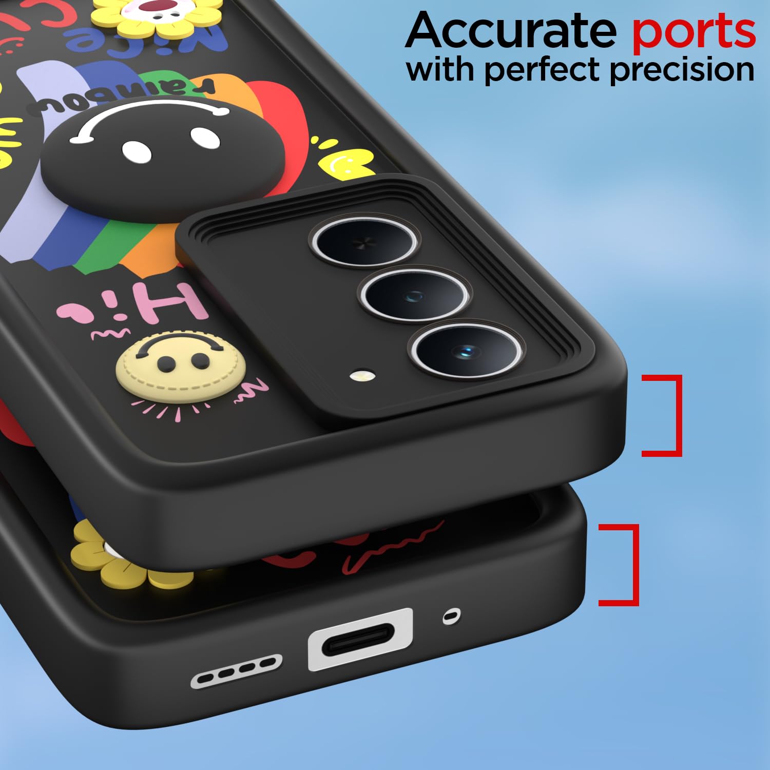 Realme Narzo 80x/P3x/14X 5G phone cover in black by Pikkme – photo 4