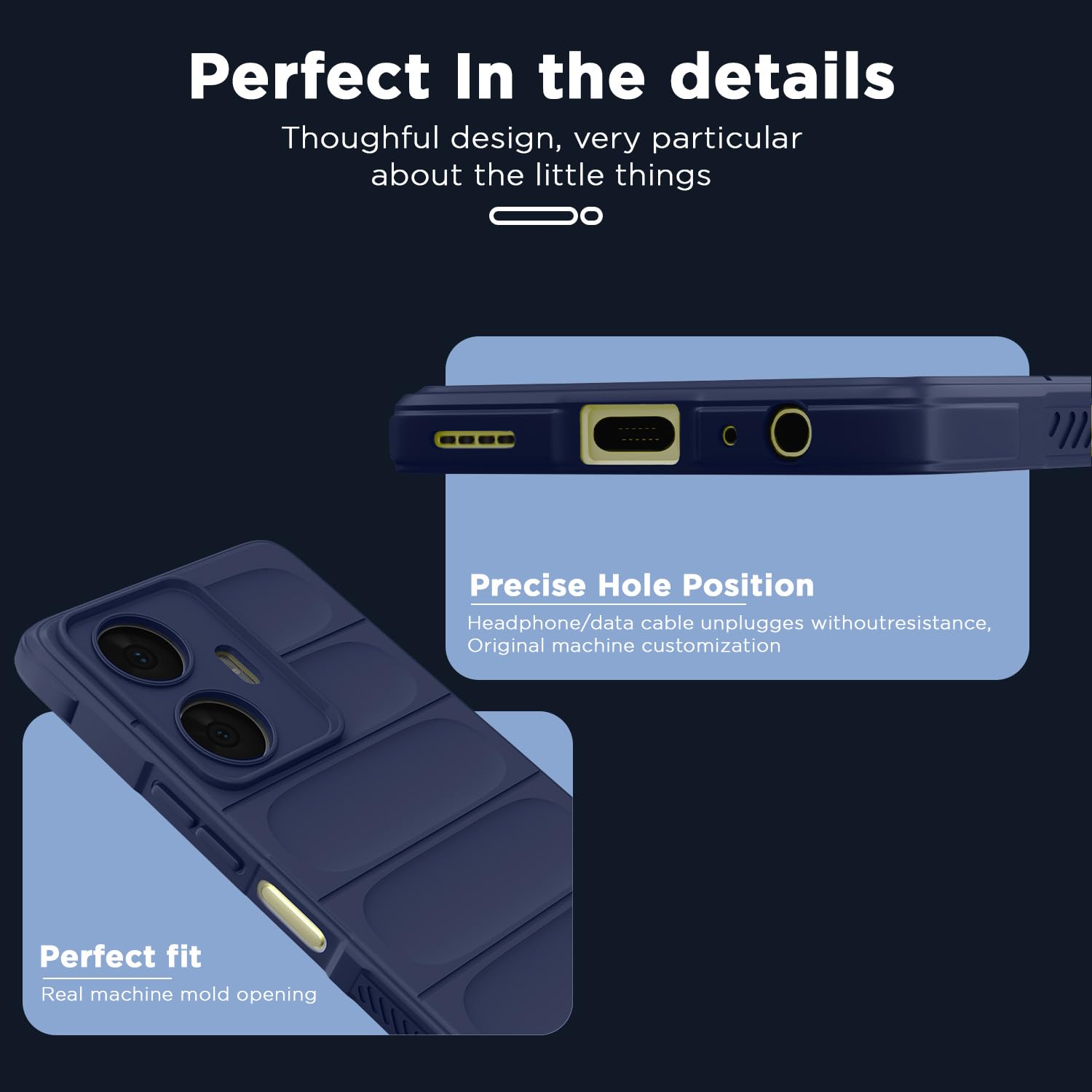 Realme C55/Narzo N55 Liquid Silicone phone cover in blue by Pikkme – photo 5