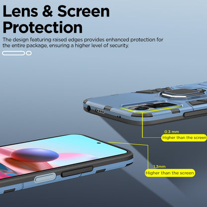 Pikkme Redmi Note 10 Pro/Note 10 Pro Max D5 Tough Armor Back Cover | Blue