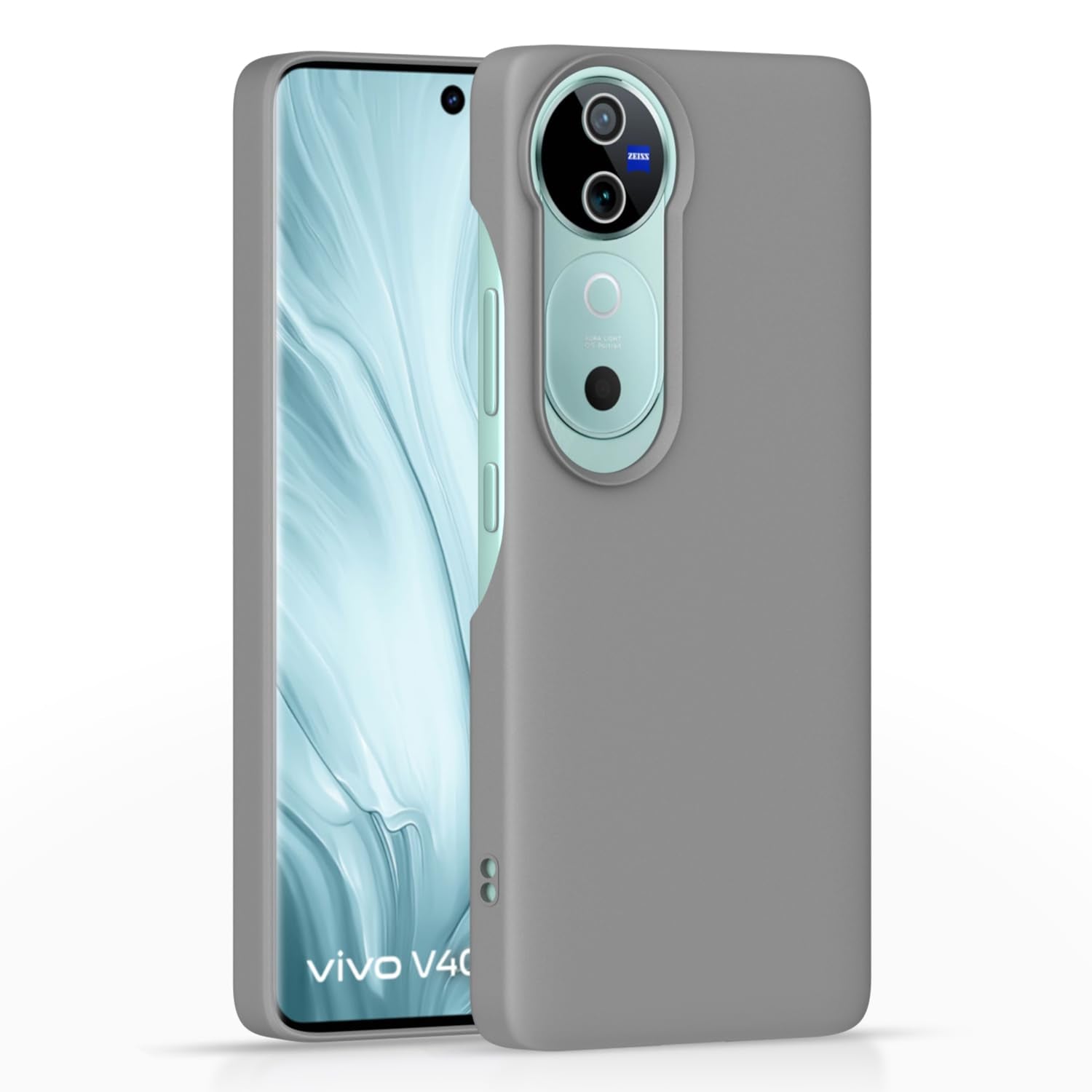 Vivo V40 5G / V40 Pro 5G / T3 Ultra 5G SideCut Soft Matte Silicone Back Cover -Grey