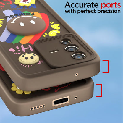 Pikkme Vivo V23 5G brown mobile back cover – photo 4