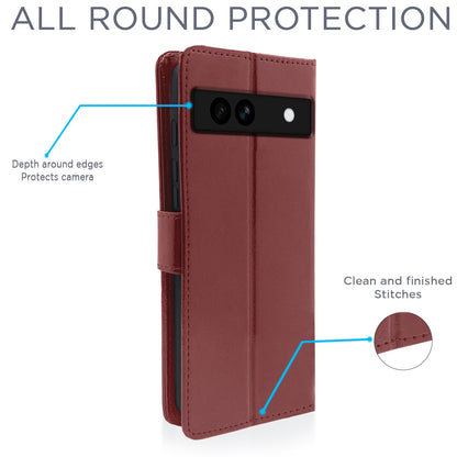 Pikkme brown Wallet wallet flip cover for Google Pixel 7A – photo 4
