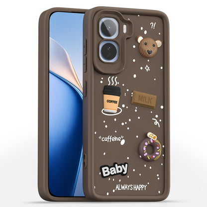 Vivo T5 Pro 5G/3D Silicone back cover in brown by Pikkme