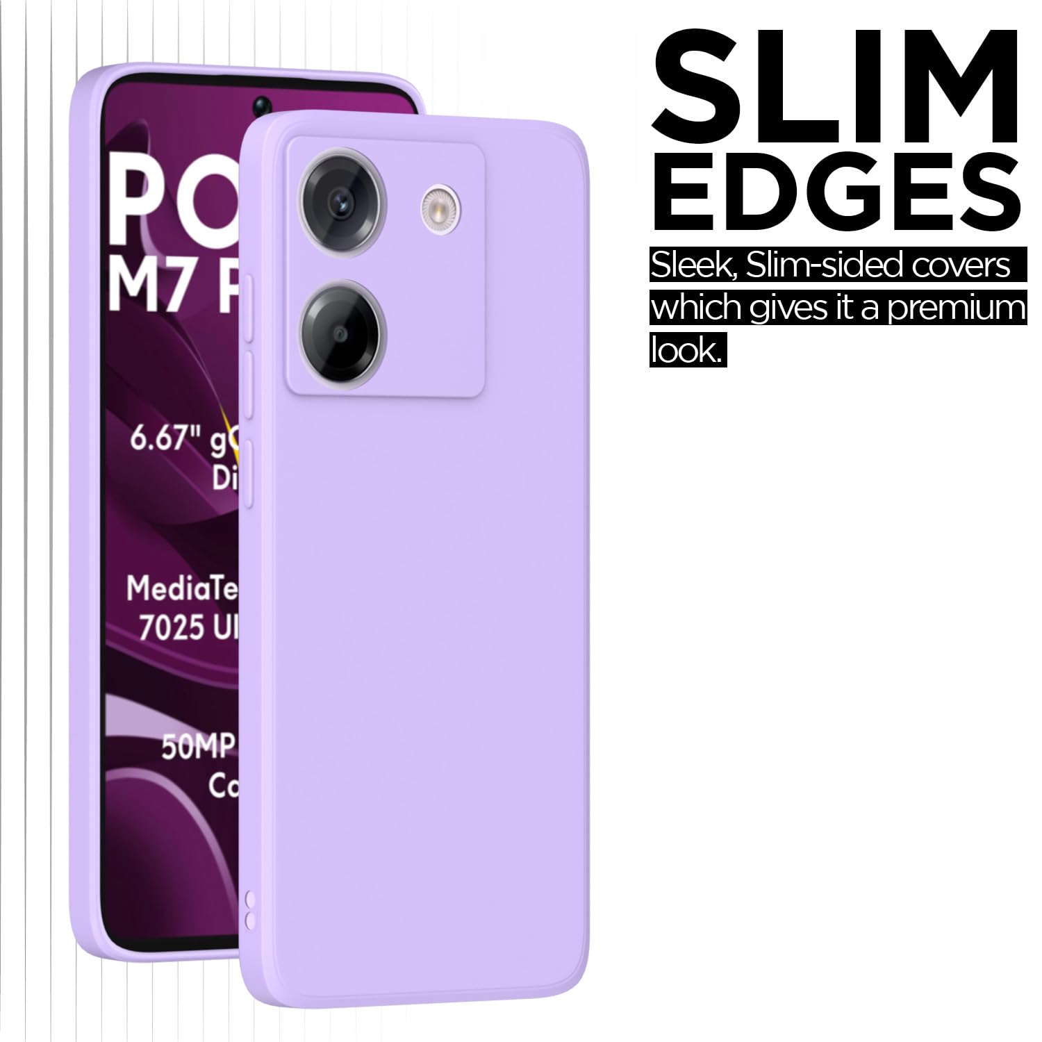 Poco M7 Pro 5G Matte mobile back cover in purple by Pikkme – photo 6