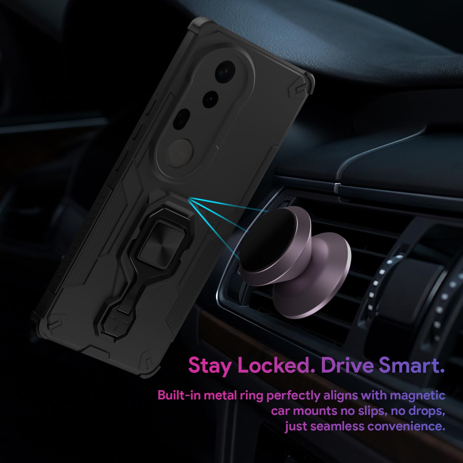 Pikkme Vivo T4 Ultra 5G black mobile cover – photo 5
