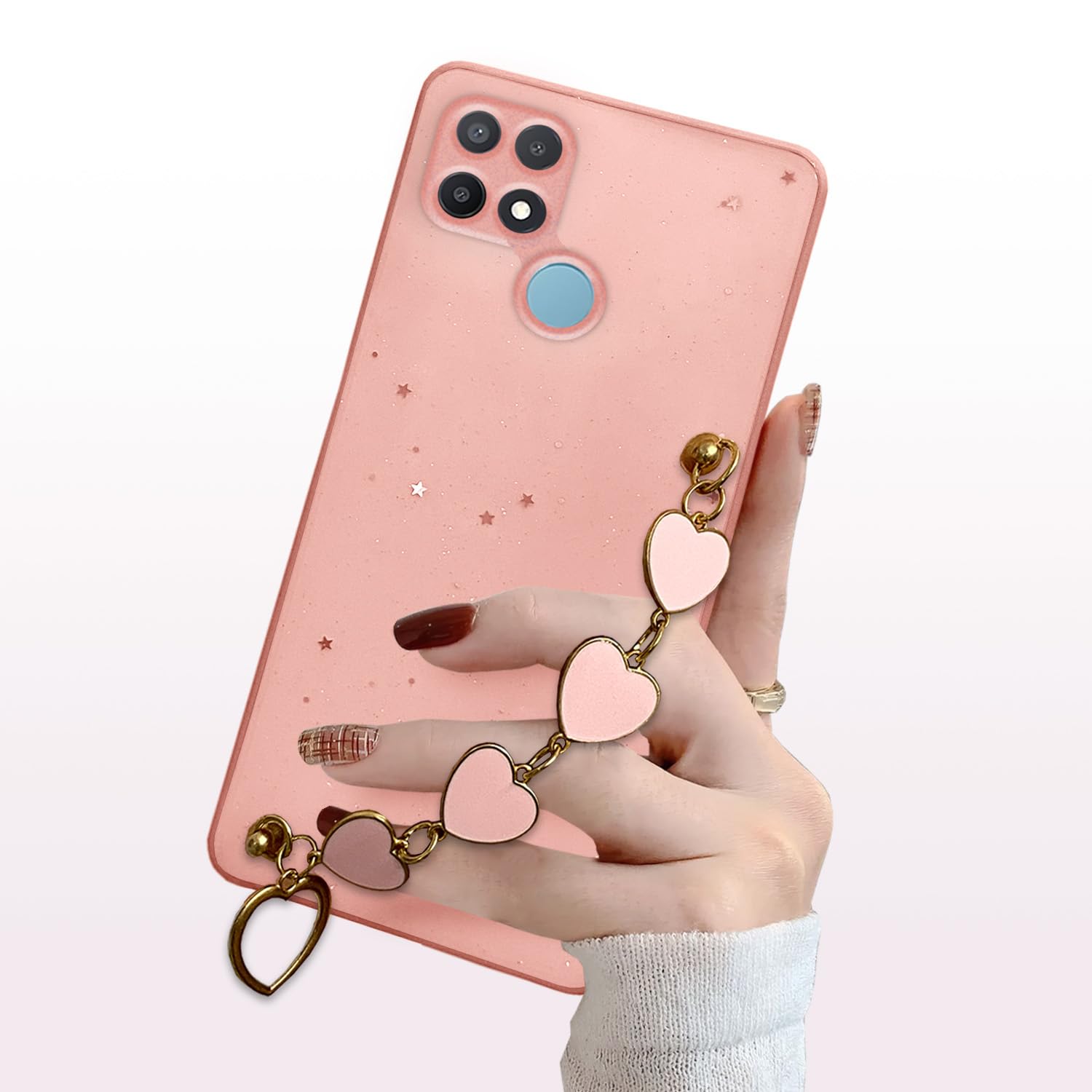 Pikkme Oppo A15/A15s Chain pink mobile back cover – photo 3