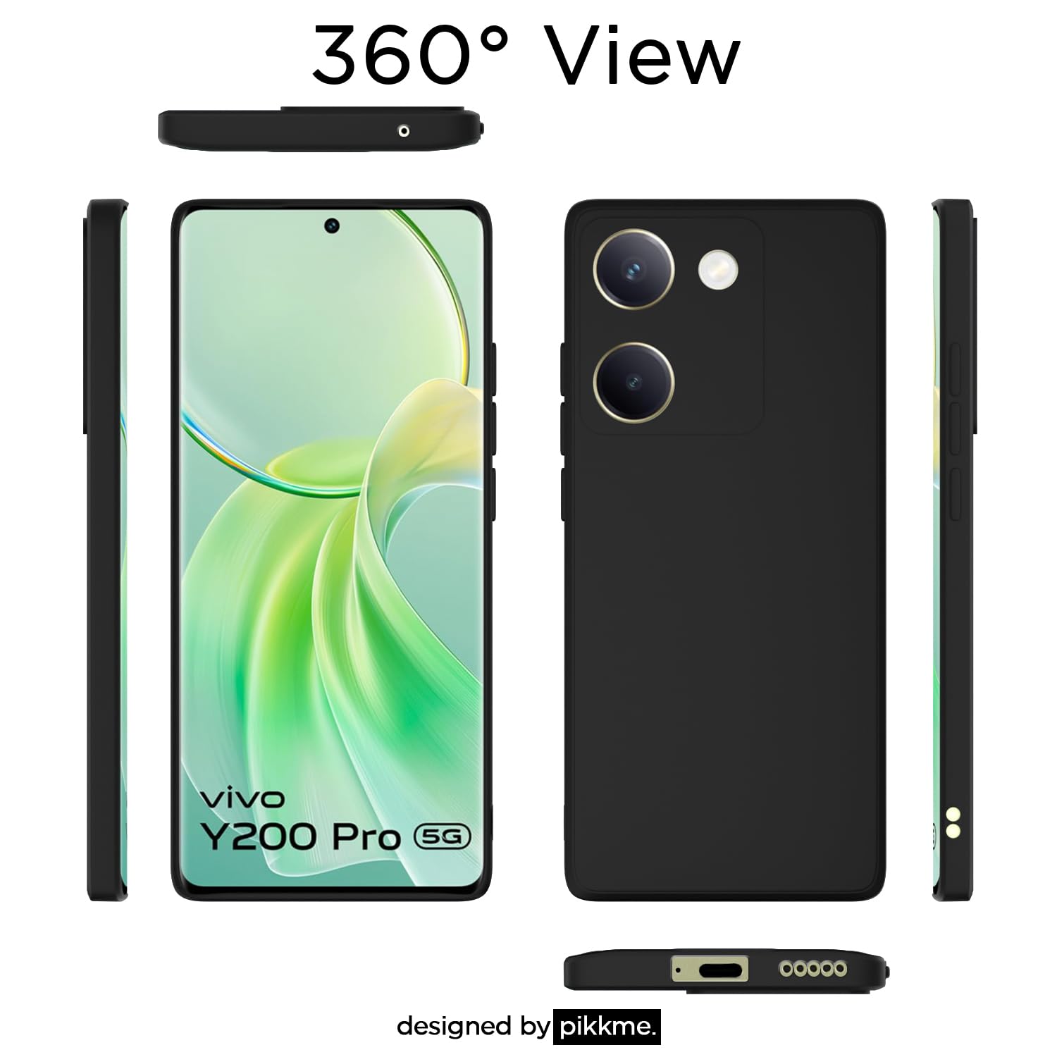 Pikkme black phone cover for Vivo Y200 Pro 5G – photo 3