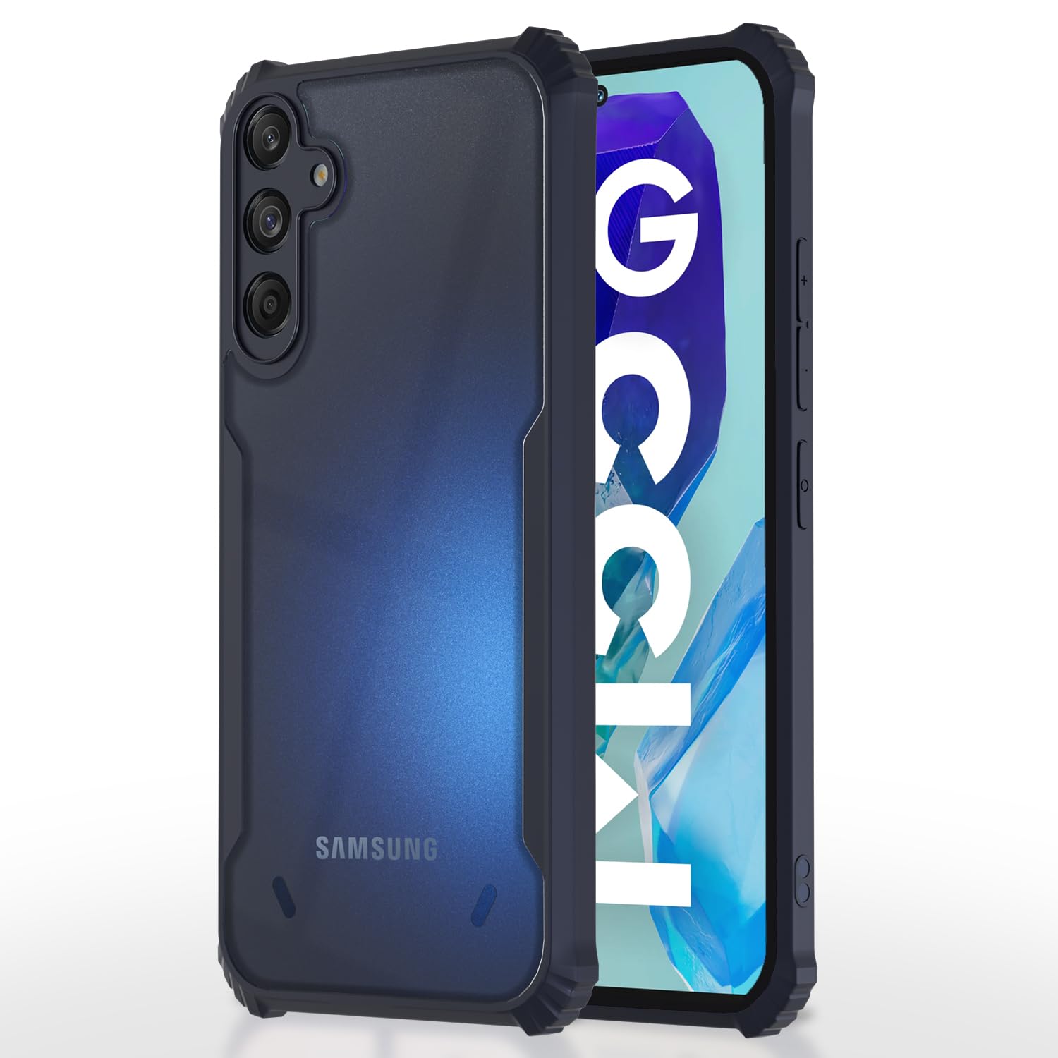 Pikkme blue Clear back cover for Samsung M55/M55s/F55 5G