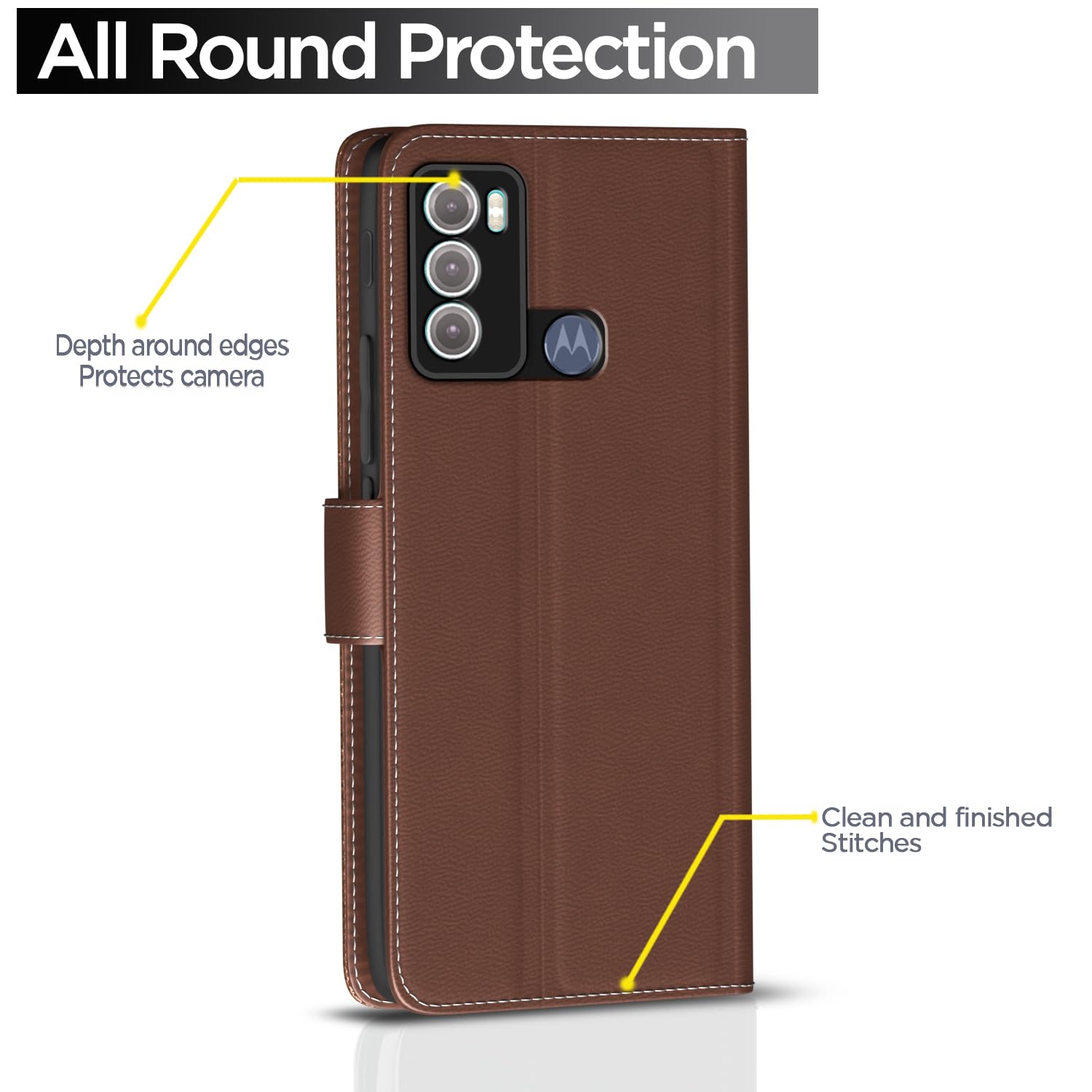 Pikkme tan flip case for Moto G60/G40 Fusion – photo 4