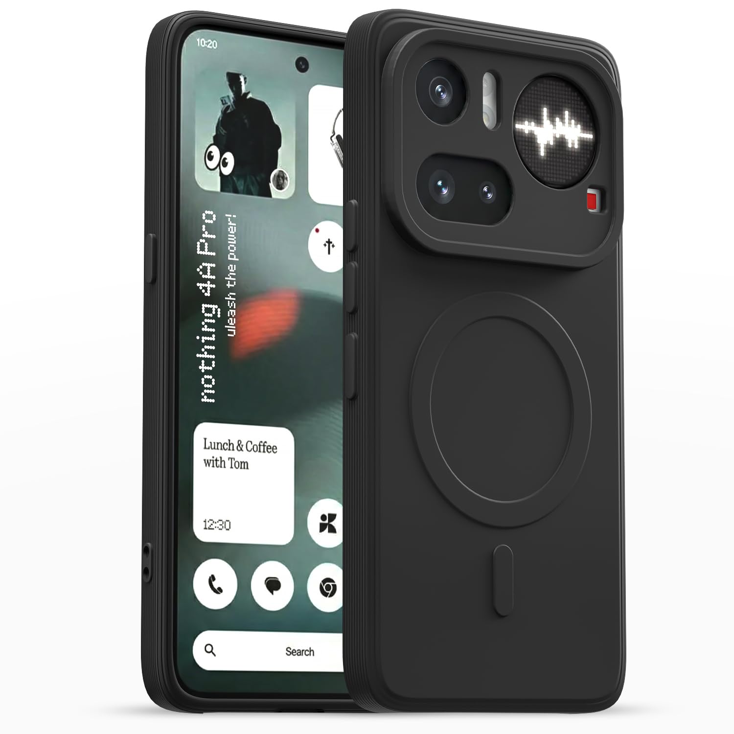 Pikkme black mobile back cover for Nothing Phone 4a Pro 5G