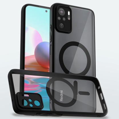 Pikkme Redmi Note 10/Note 10s black mag-safe mobile back cover