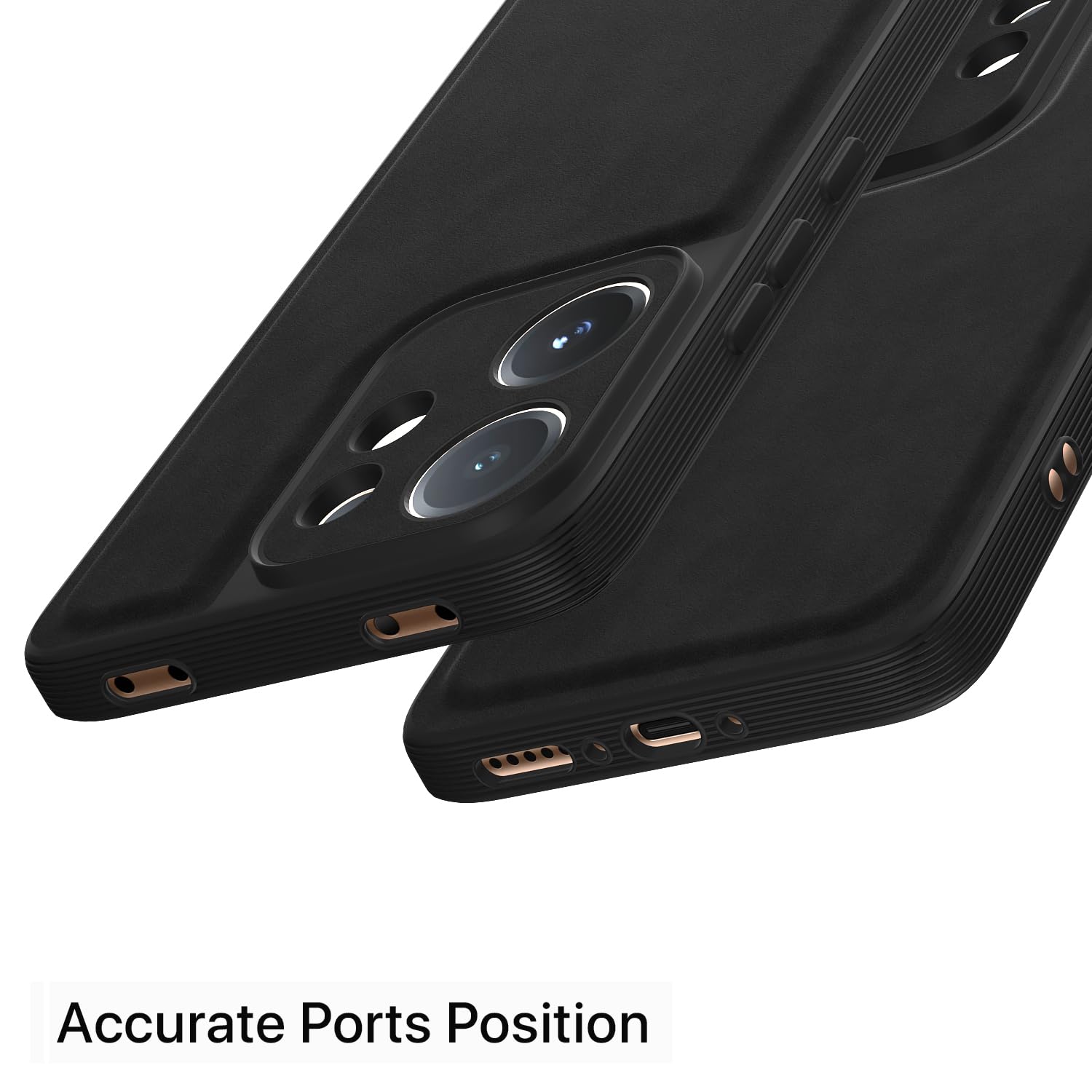 Vivo V60/T4 Pro 5G Leather phone cover in black by Pikkme – photo 4