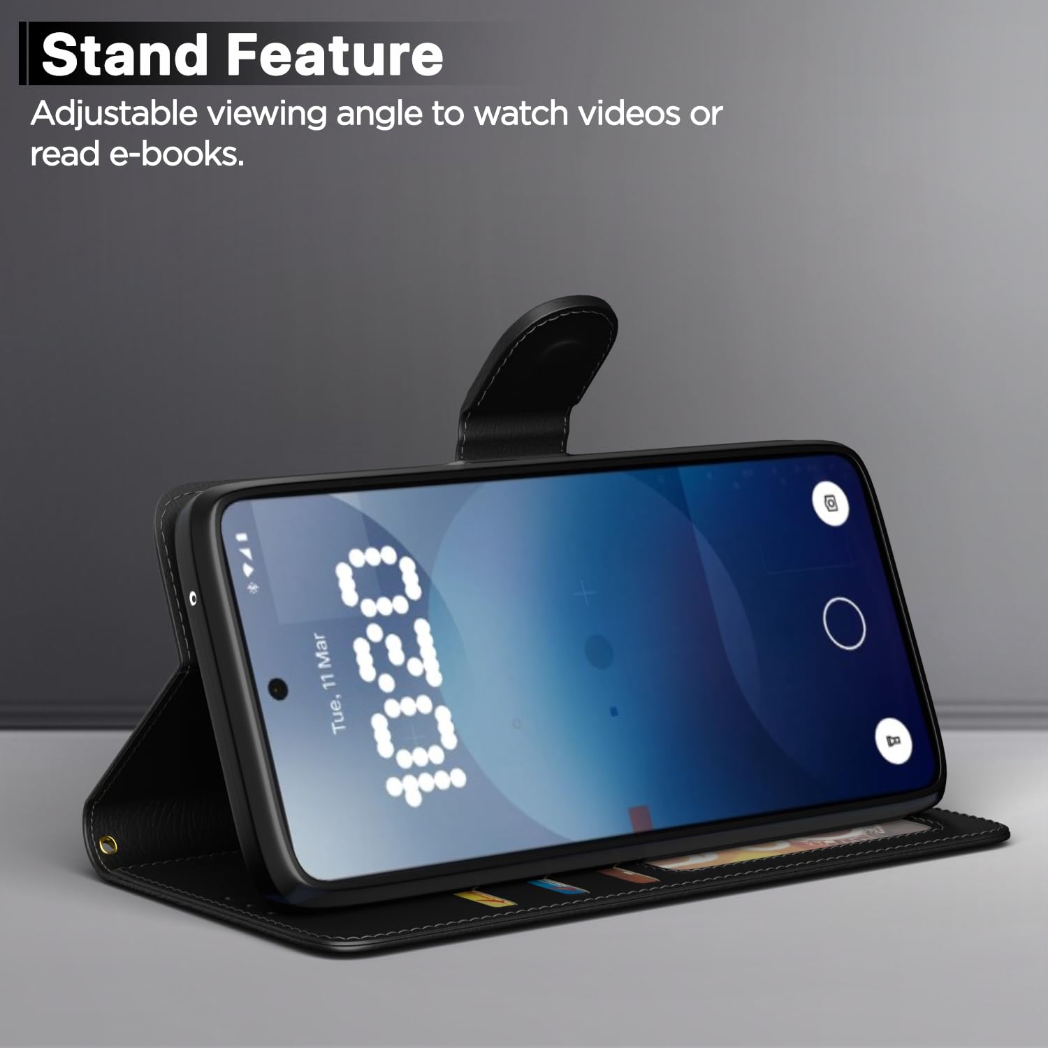 Nothing Phone 3a Pro 5G mobile flip cover in black by Pikkme – photo 3