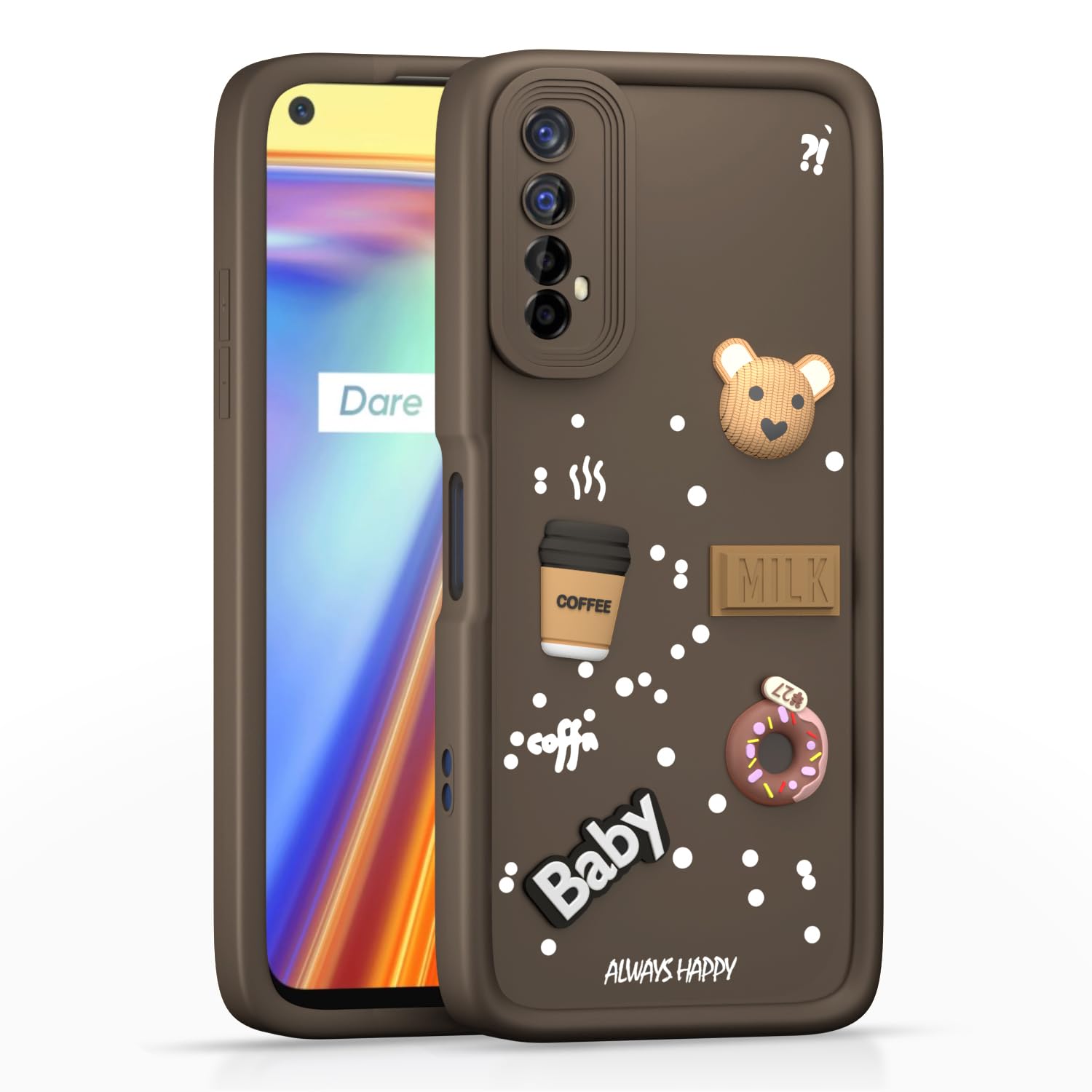 Pikkme Realme 7/Narzo 30 4G/Narzo 20 Pro brown phone cover