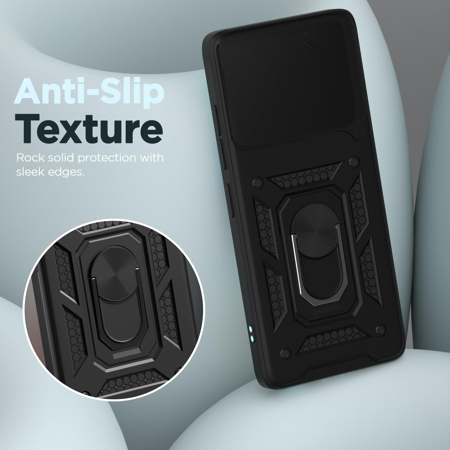 Pikkme Motorola Moto edge 60 fusion D10 Tough Armor Back Cover (Black)