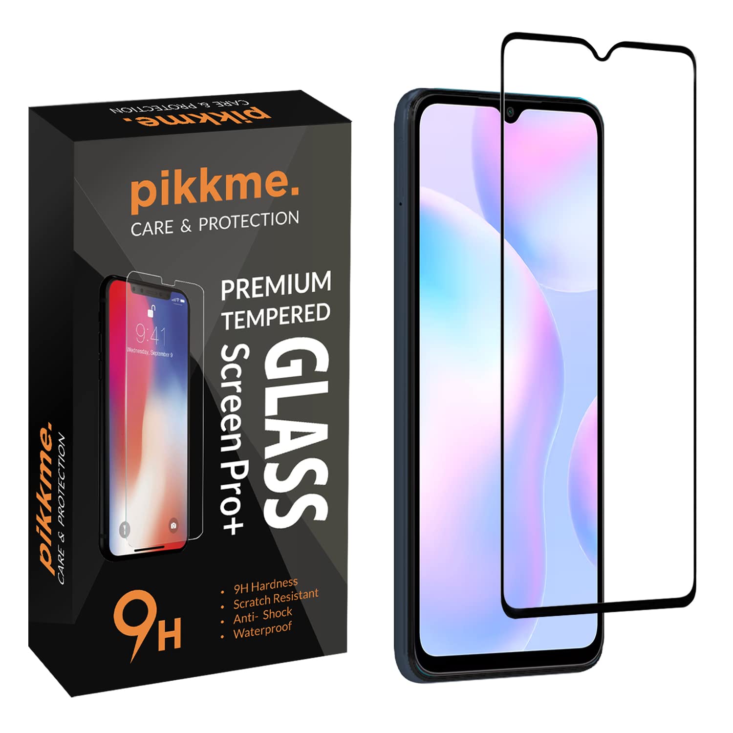 Pikkme tempered glass for Redmi 10A/9A/9i/9/9c, Redmi 9A Sport/9i Sport/Poco C31