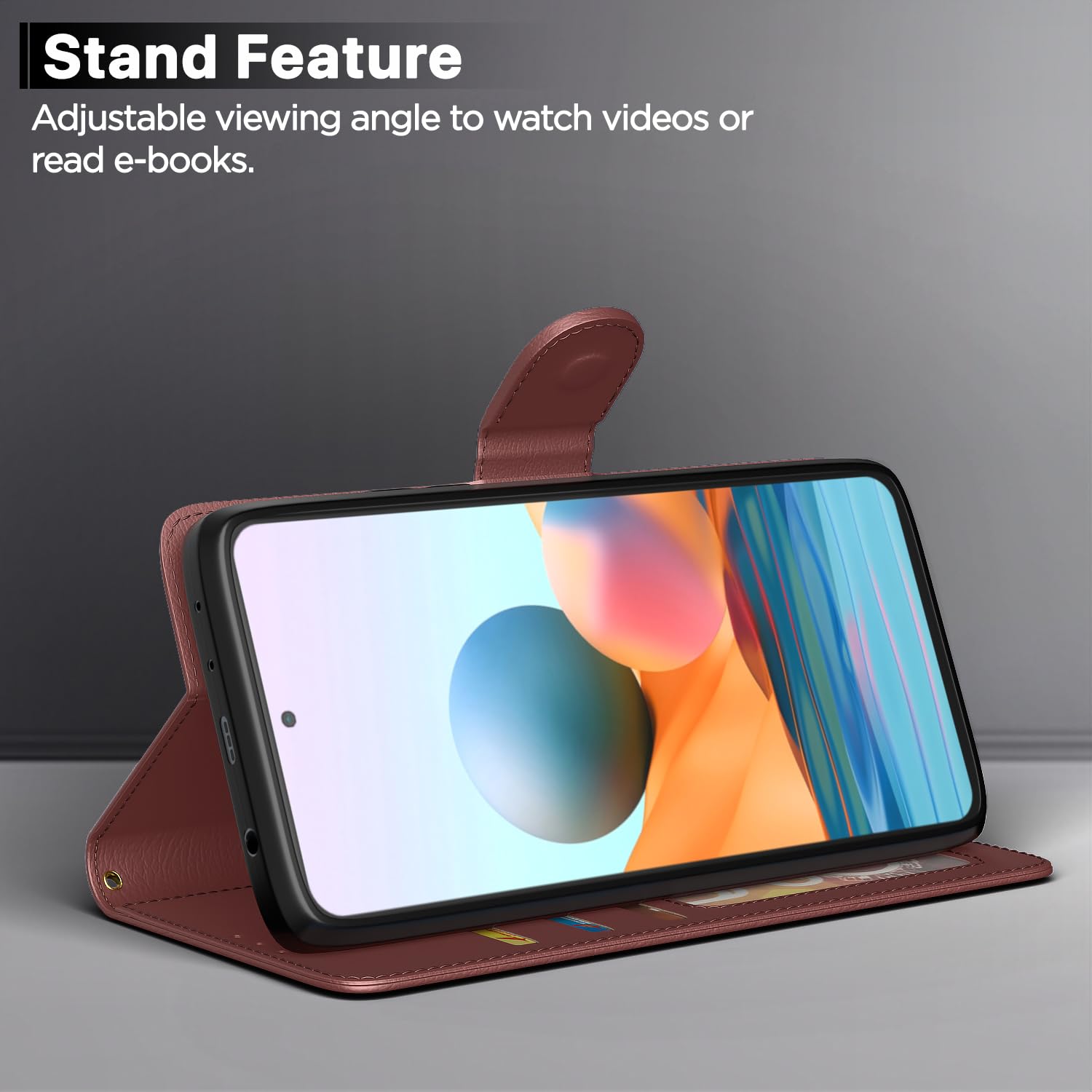 Pikkme brown mobile flip cover for Redmi Note 10 Pro/Note 10 Pro Max – photo 3