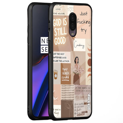 Pikkme OnePlus 6T Hybrid mobile back cover
