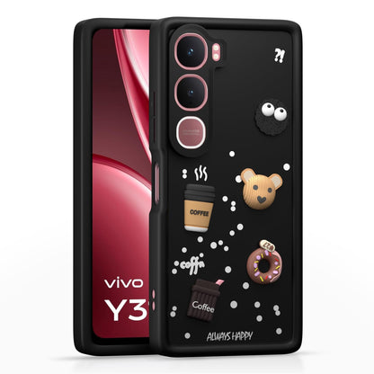 Vivo Y31 5G/3D mobile cover in black by Pikkme