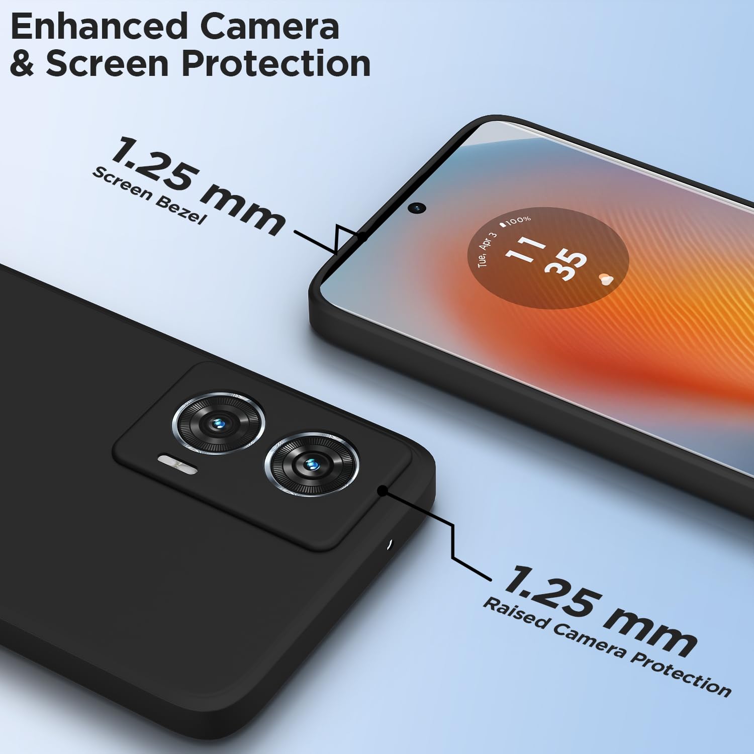 Black back cover for Moto Edge 50 Fusion/G96 5G – Pikkme – photo 2