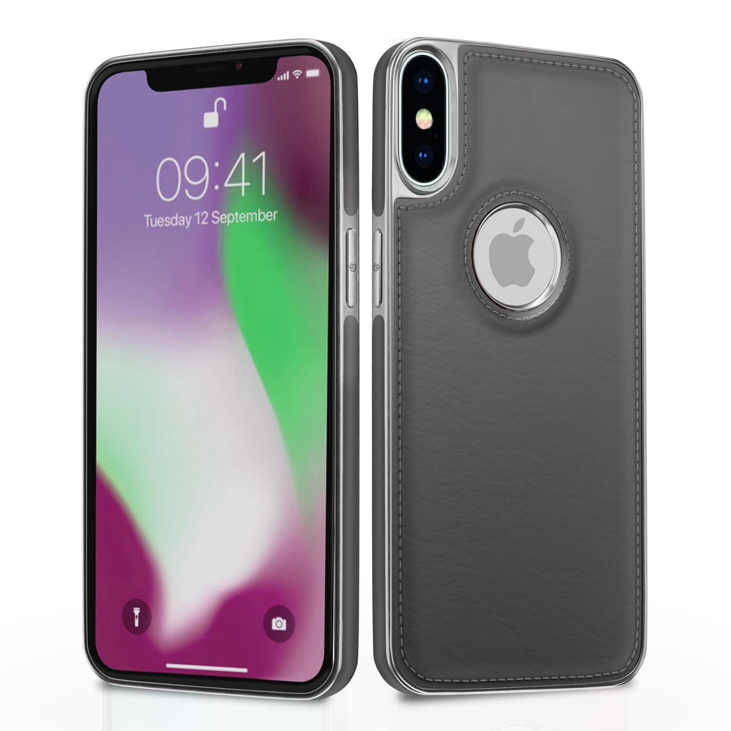 Pikkme iPhone XS Max chrome grey mobile cover