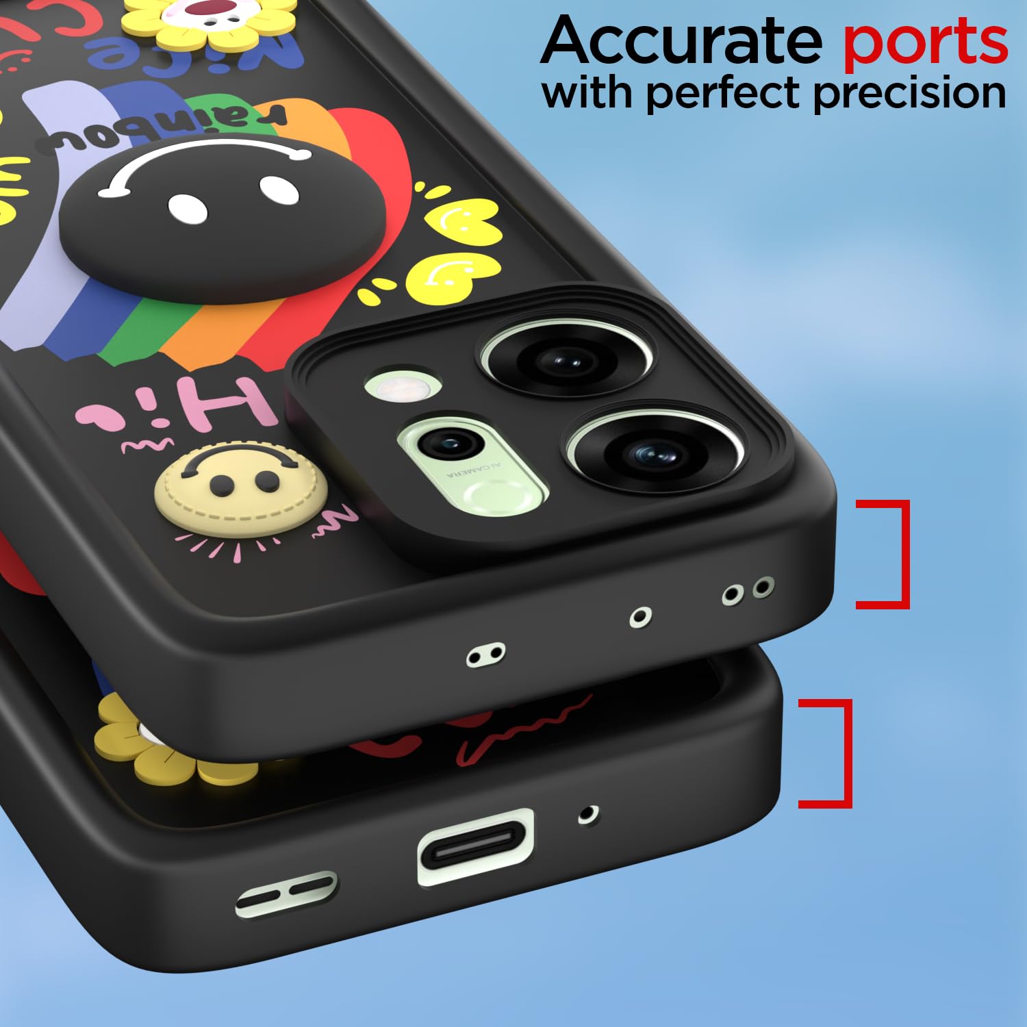Black Soft Silicone mobile back cover for Oppo Reno 14 5G – Pikkme – photo 4
