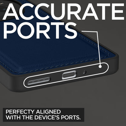 Pikkme Realme 14 Pro Plus 5G Leatherback Back Case (Blue)