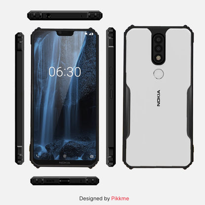 Nokia 6.1 Plus Hybrid mobile back cover in black by Pikkme – photo 3