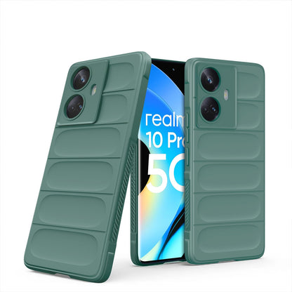 Realme 10 Pro Plus 5G Liquid Silicone mobile back cover in green by Pikkme