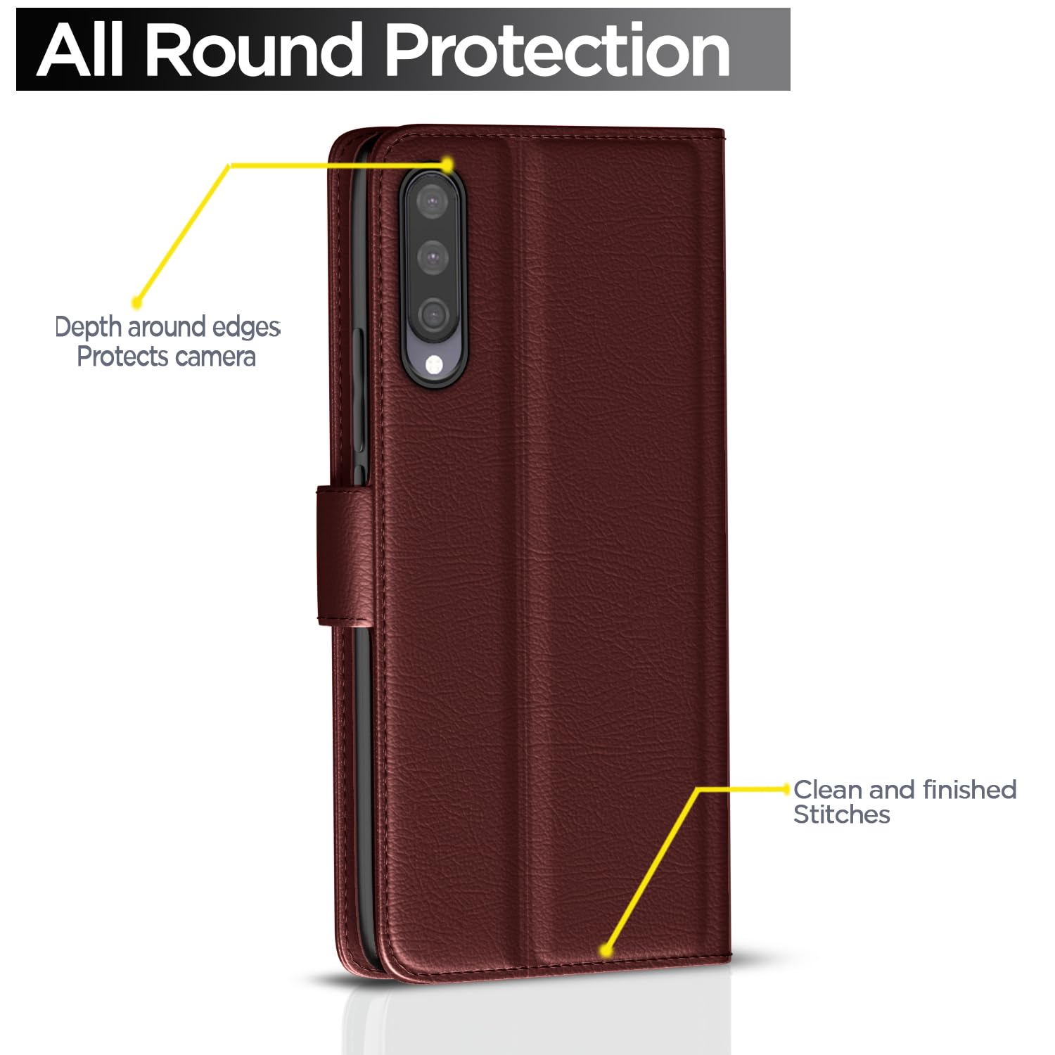 Pikkme Mi A3 brown flip case – photo 4