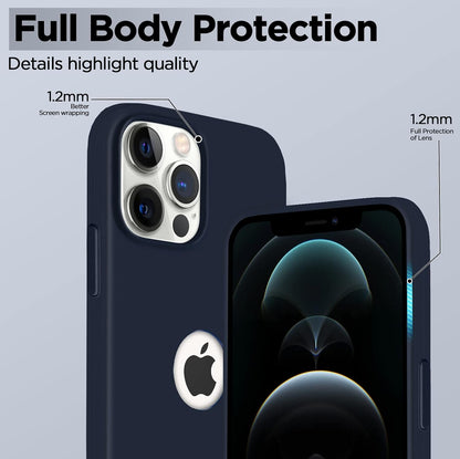 Pikkme iPhone 12 Pro Max Super Soft Silicone Back Cover (Dark Blue)