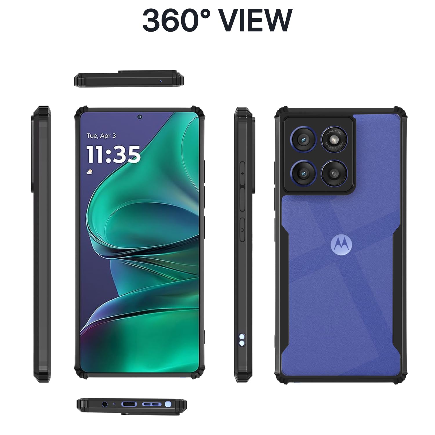 Pikkme Motorola Moto Edge 60 Stylus 5G Eagle Back Cover (Blue)