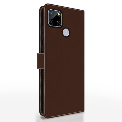 Realme C12/C25/C25s/Narzo 20/Narzo 30A wallet flip cover in brown & coffee by Pikkme – photo 4