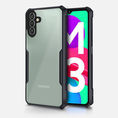Pikkme plastic, black Clear mobile back cover for Samsung M13 4G