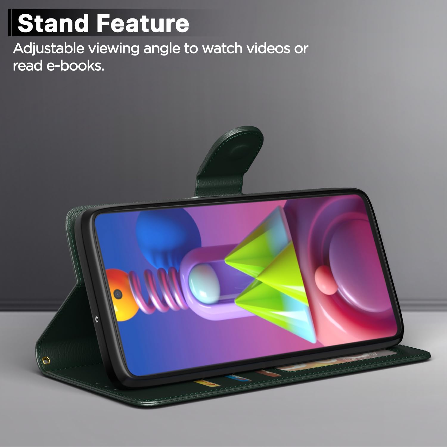 Green Wallet wallet flip cover for Samsung M51 – Pikkme – photo 3