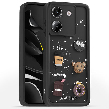 Poco M7 Pro 5G/3D Silicone back cover in black by Pikkme