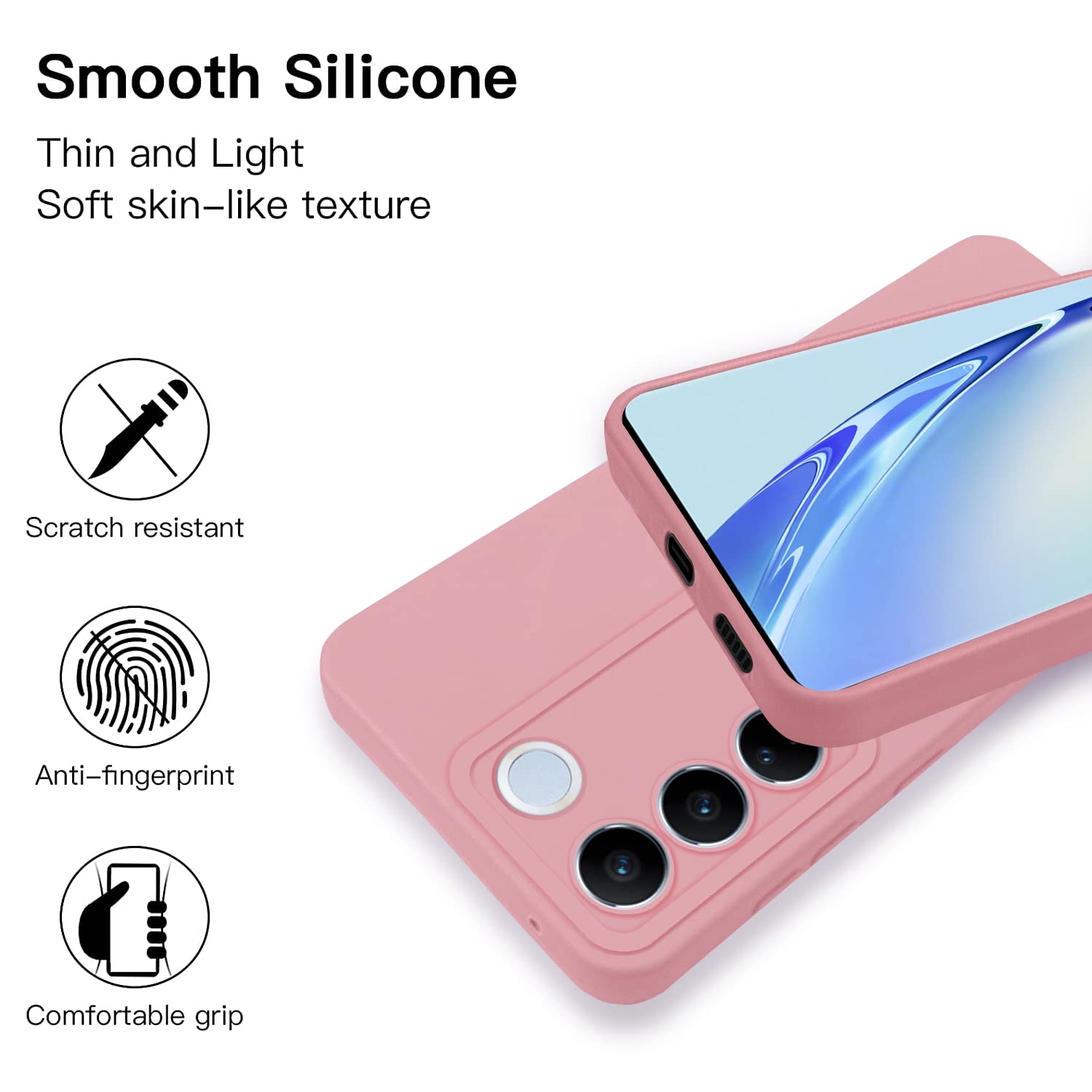 Pikkme pink back cover for Vivo V27 5G – photo 4